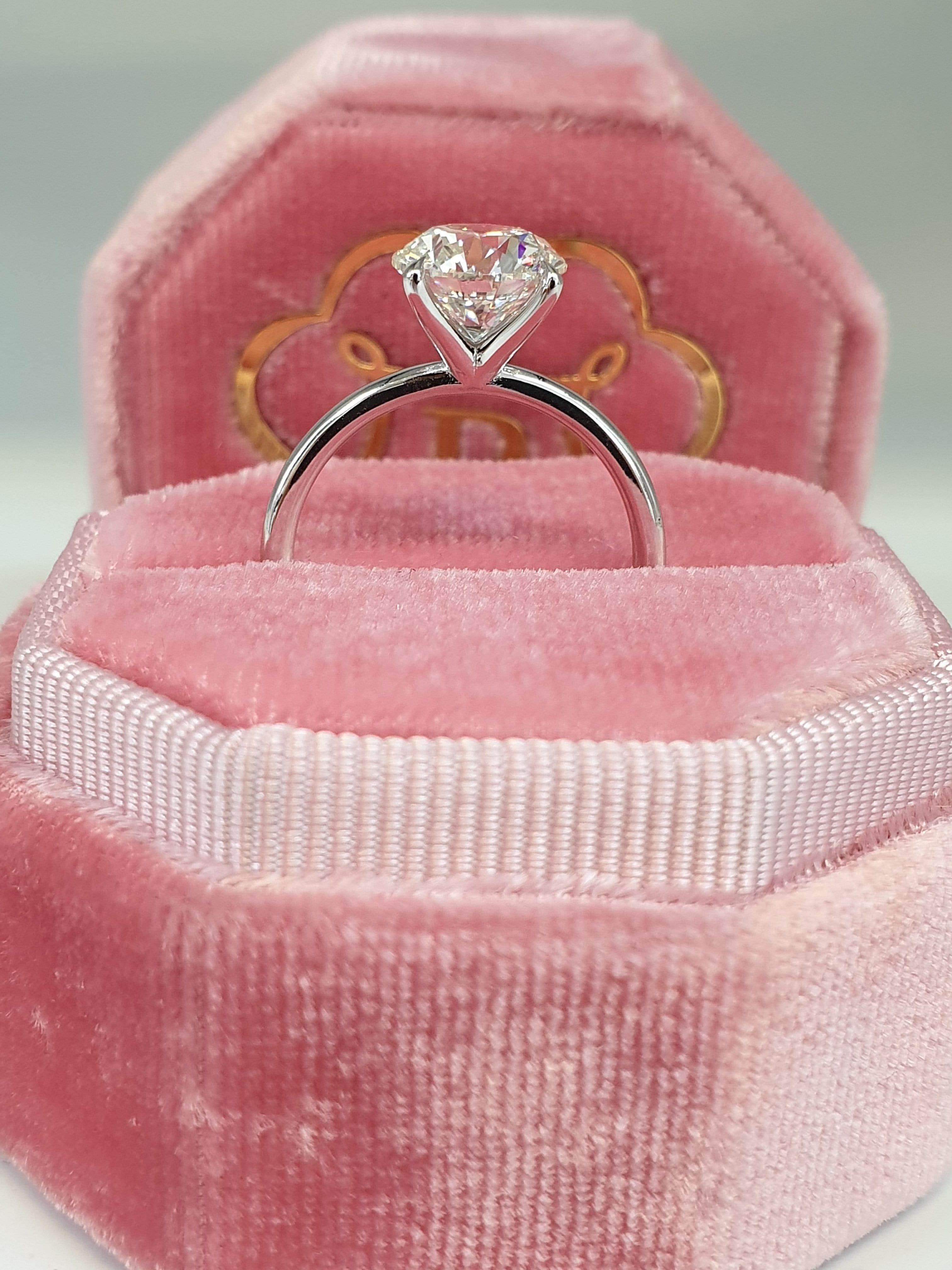 Shir: two carat round brilliant diamond ring