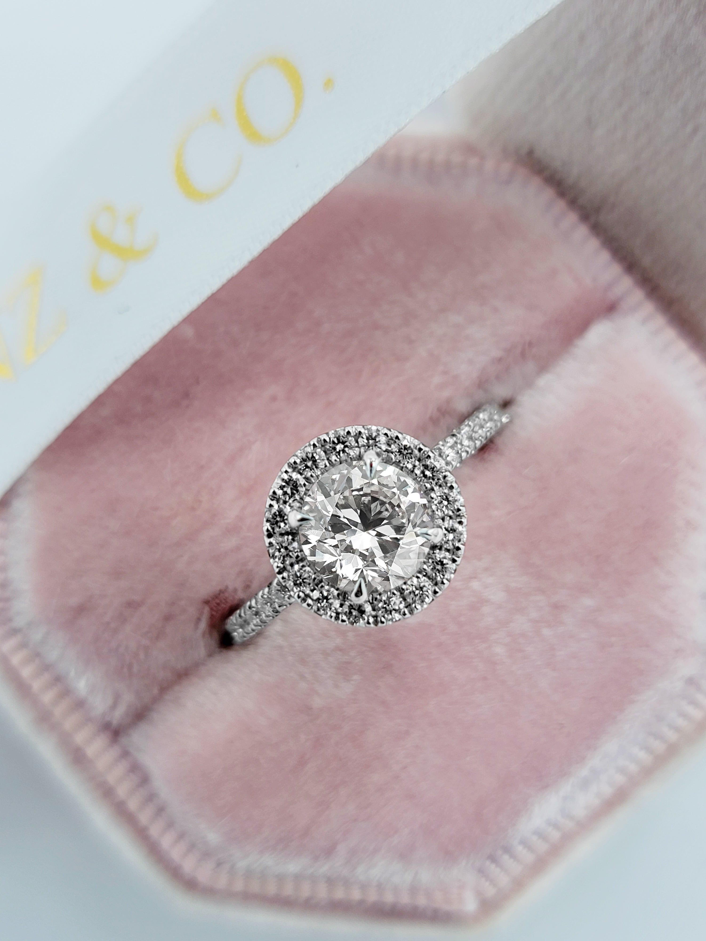 1 Carat Round Brilliant Cut Diamond Engagement Ring – Benz & Co Diamonds