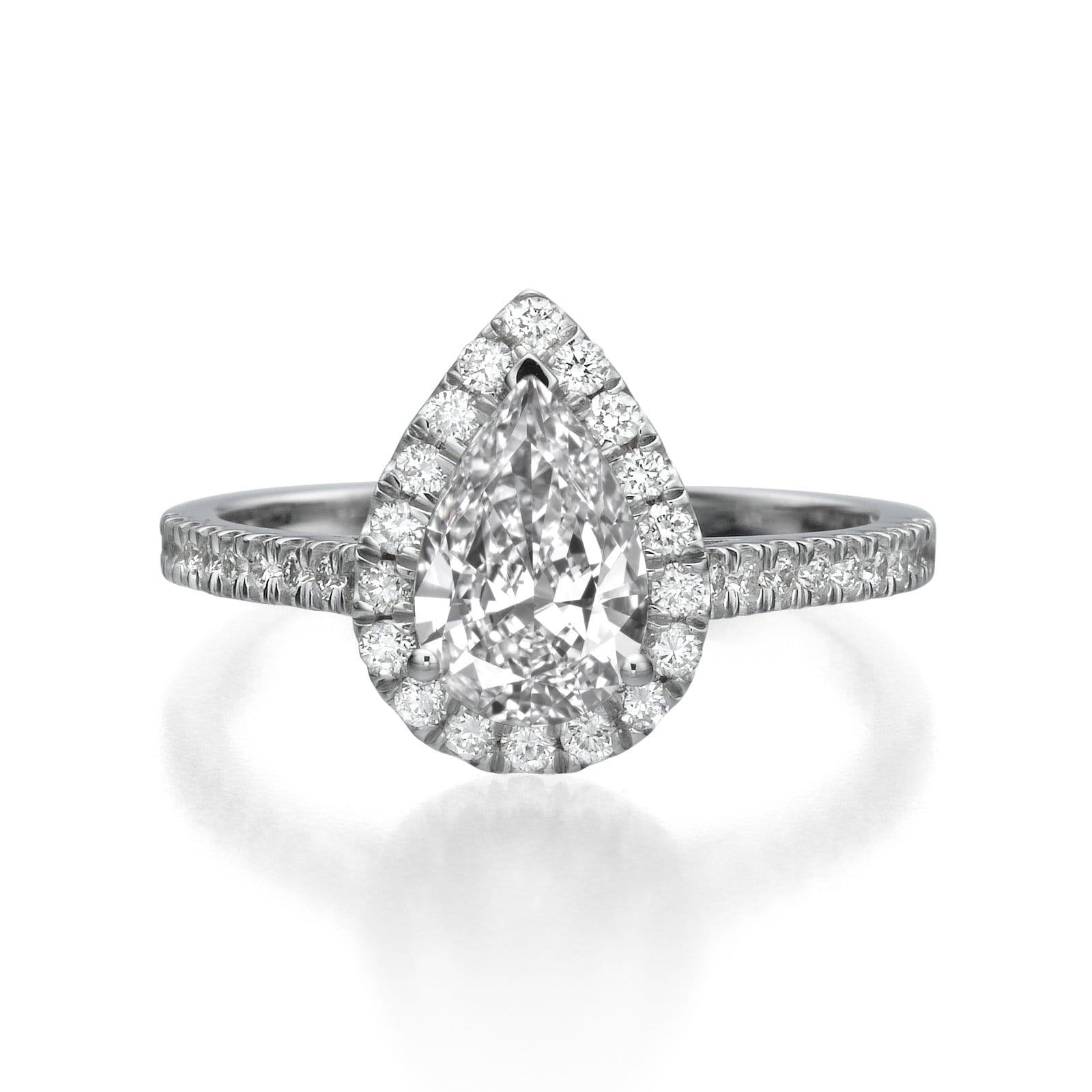 Aubrie: 1 Ct pear shaped engagement ring