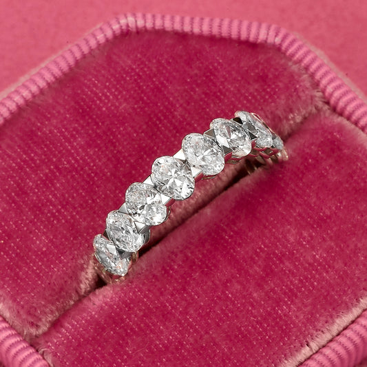 4 ct Oval Cut Lab Grown Diamond Eternity Band