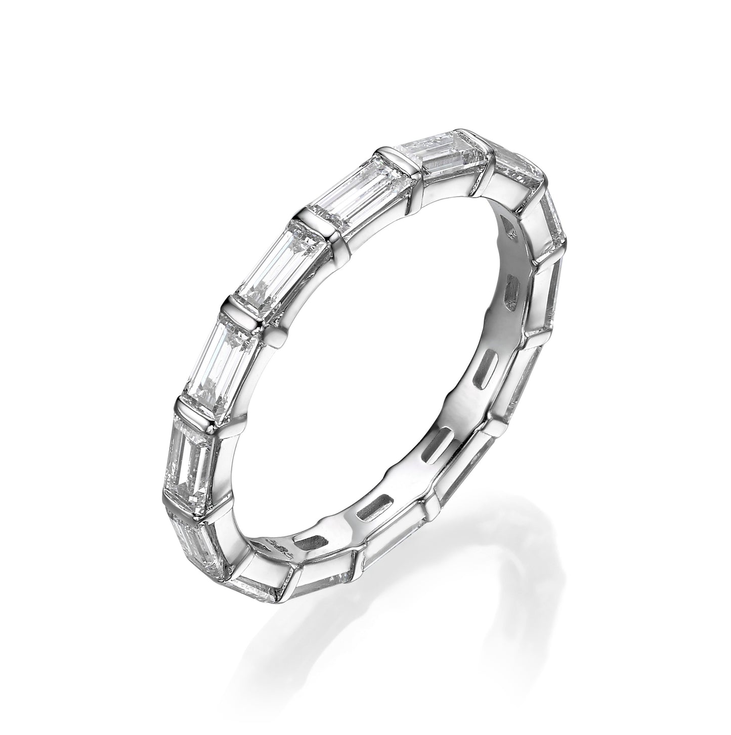 1.70 ct Baguette Cut East-West Set Lab Grown Diamond Eternity Band