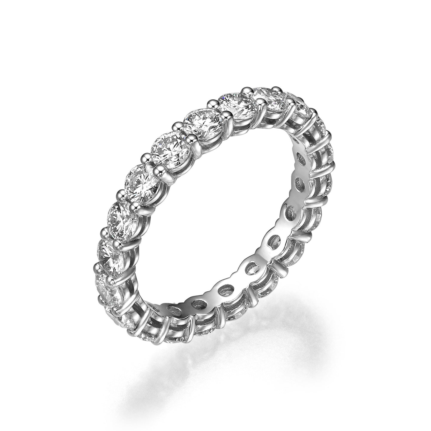 2 ct Round Cut Lab Grown Diamond Eternity Band