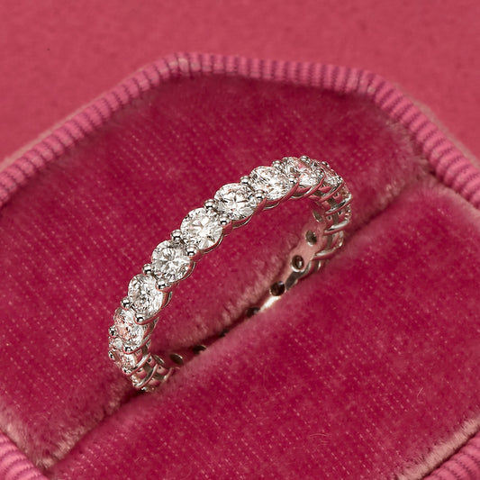 2 ct Round Cut Lab Grown Diamond Eternity Band