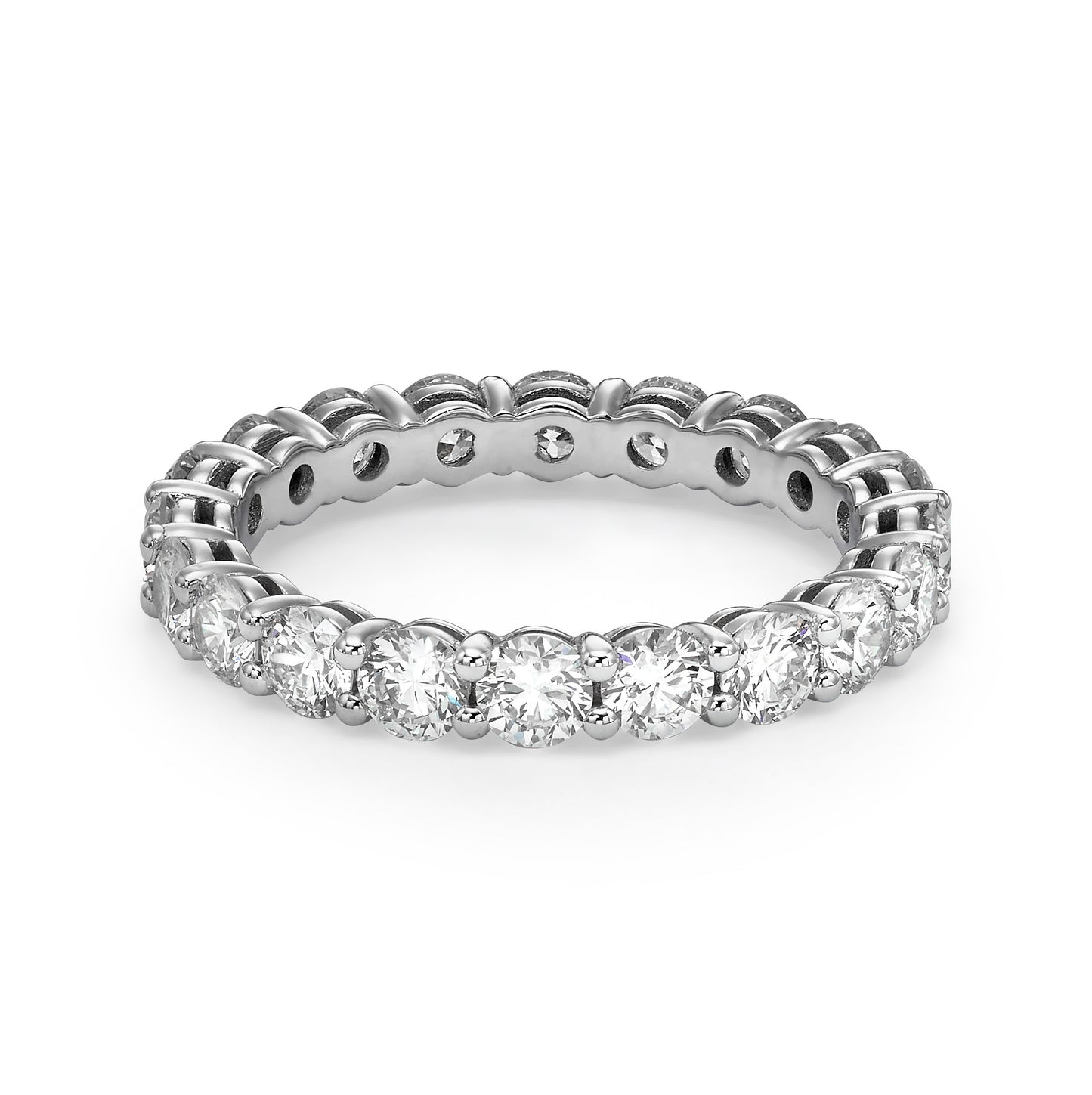 2 ct Round Cut Lab Grown Diamond Eternity Band