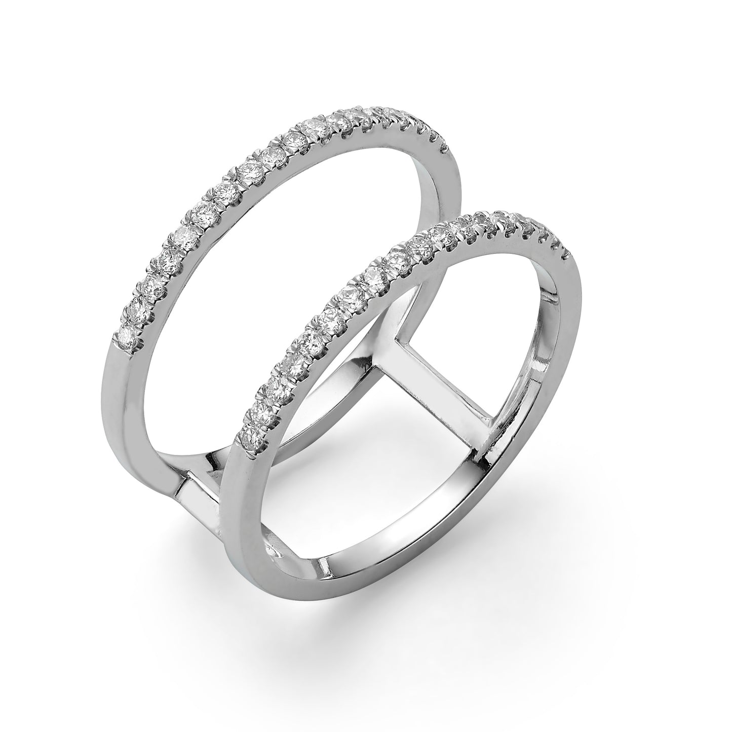 Double Band Diamond Ring