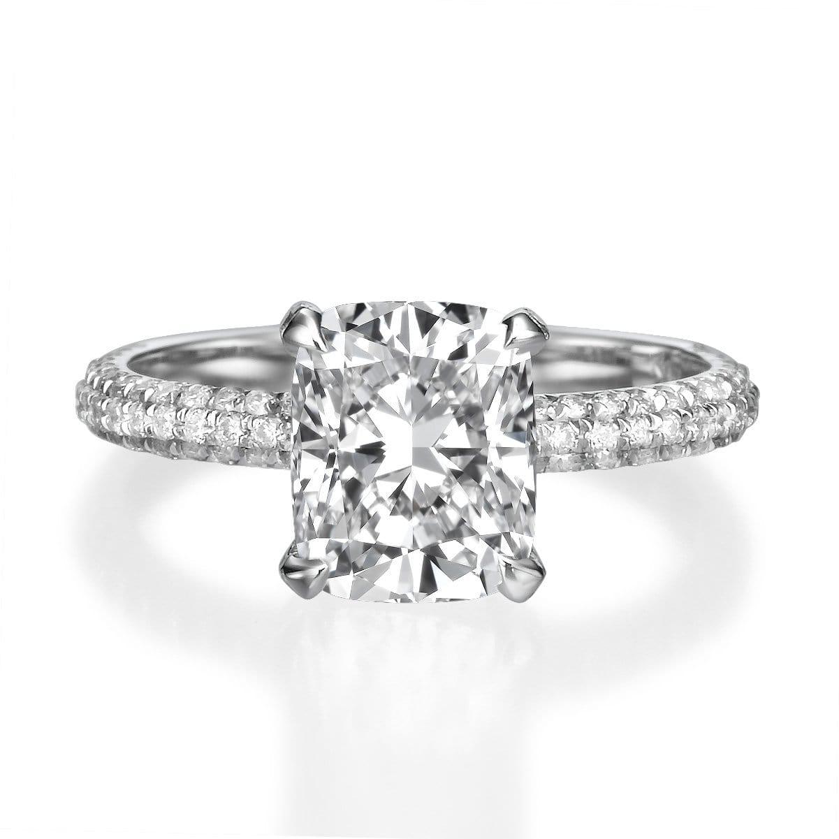 2.51 ct Cushion Cut Diamond Engagement Ring – Benz & Co Diamonds