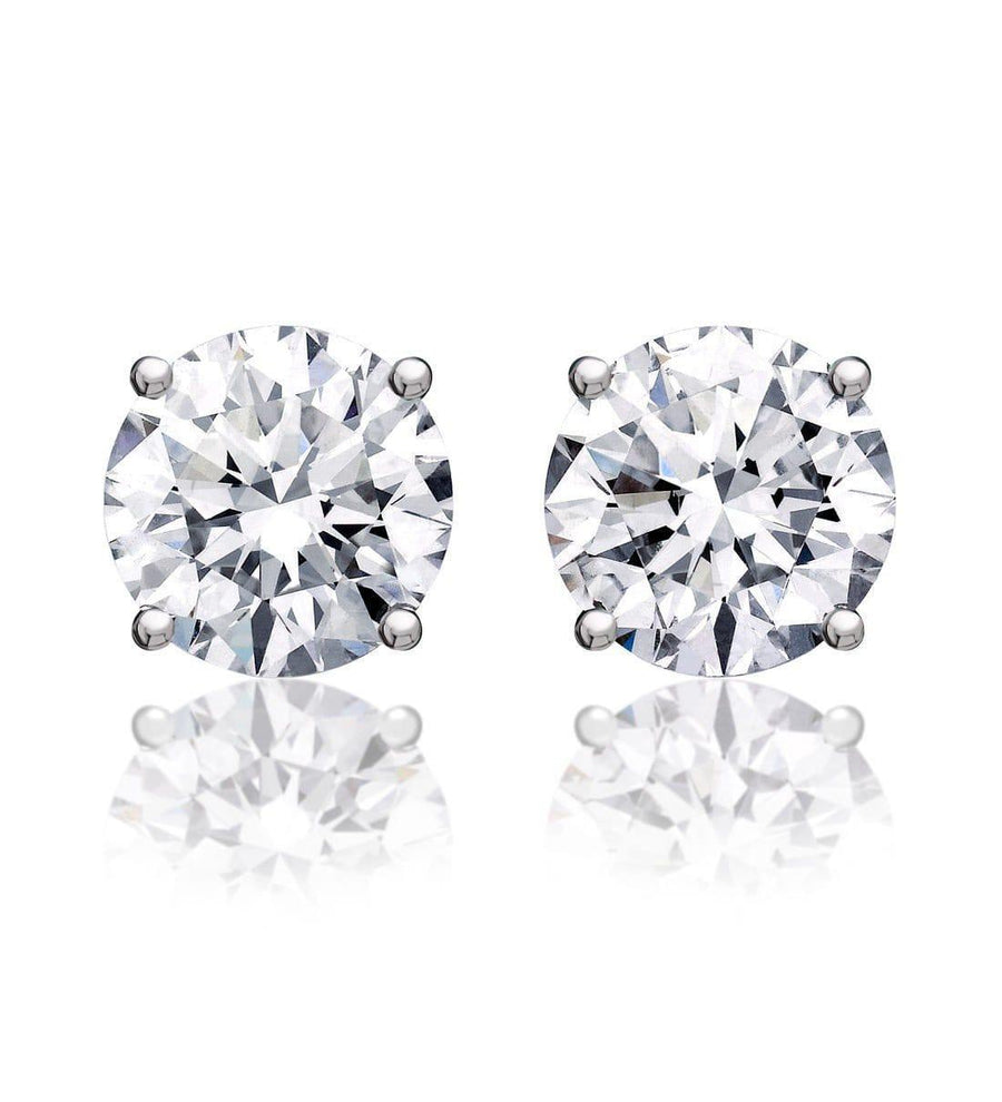 2 ct Round Brilliant Cut Diamond Stud Earrings – Benz & Co Diamonds