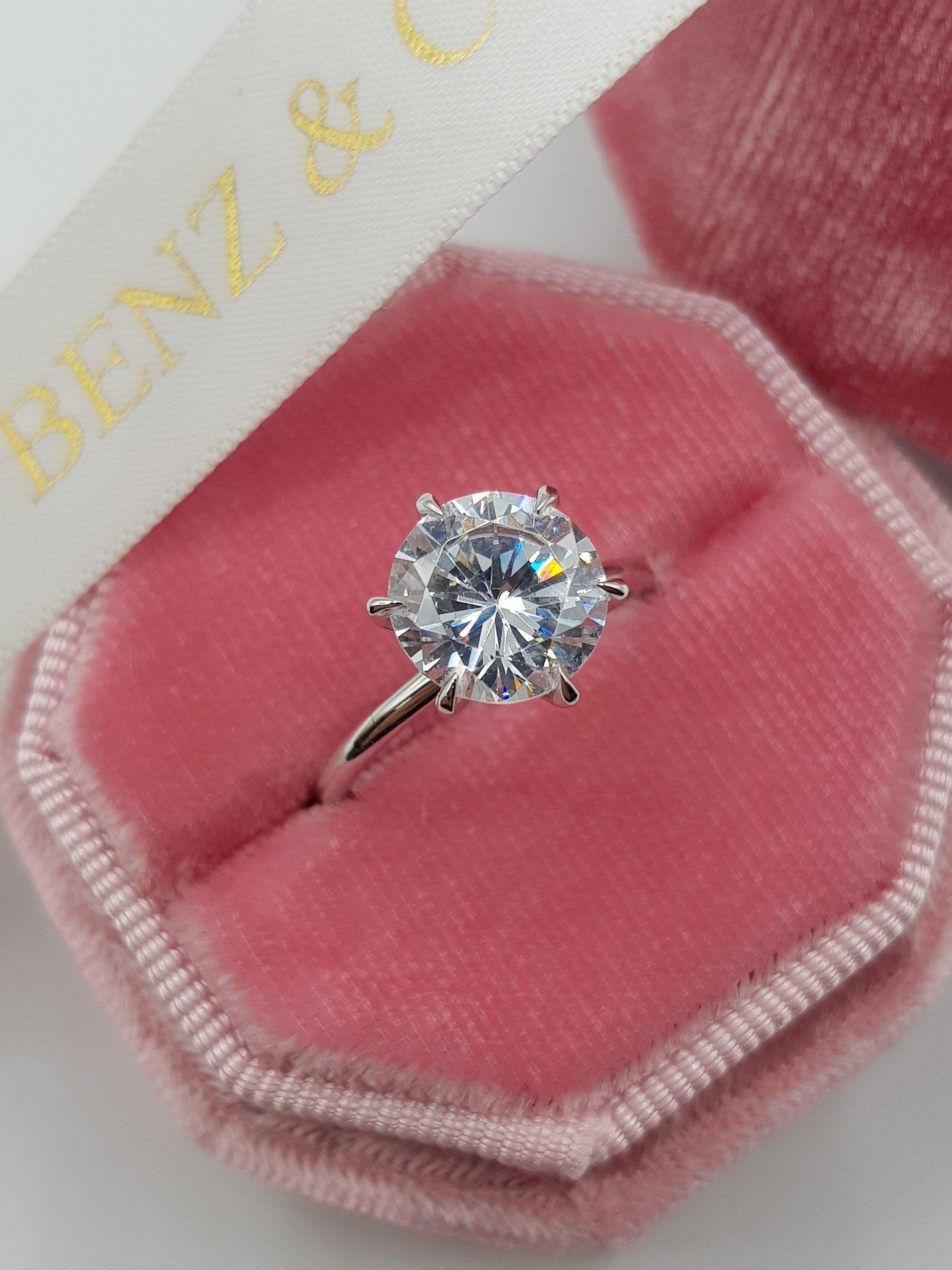 3 Carat Round Brilliant Cut Diamond Engagement Ring - BenzDiamonds