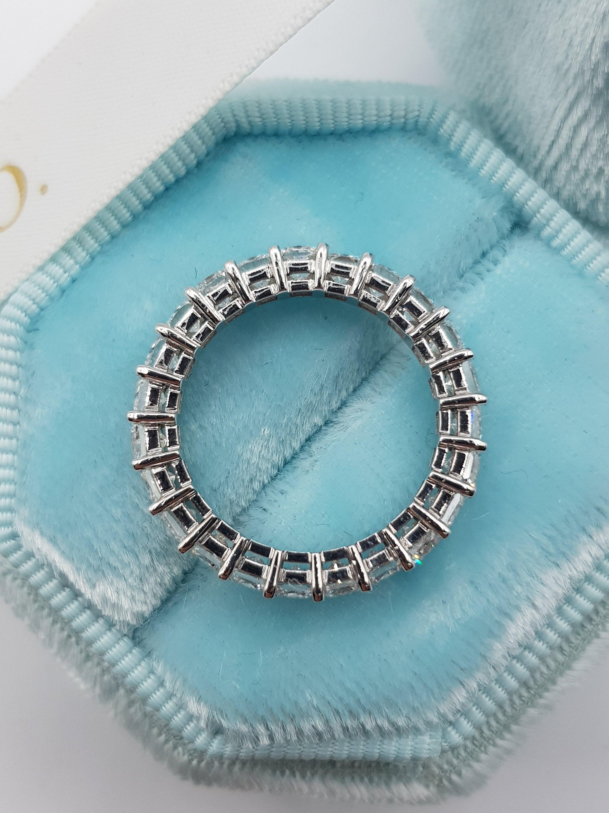 3 ct Cushion Cut Diamond Eternity Band - BenzDiamonds