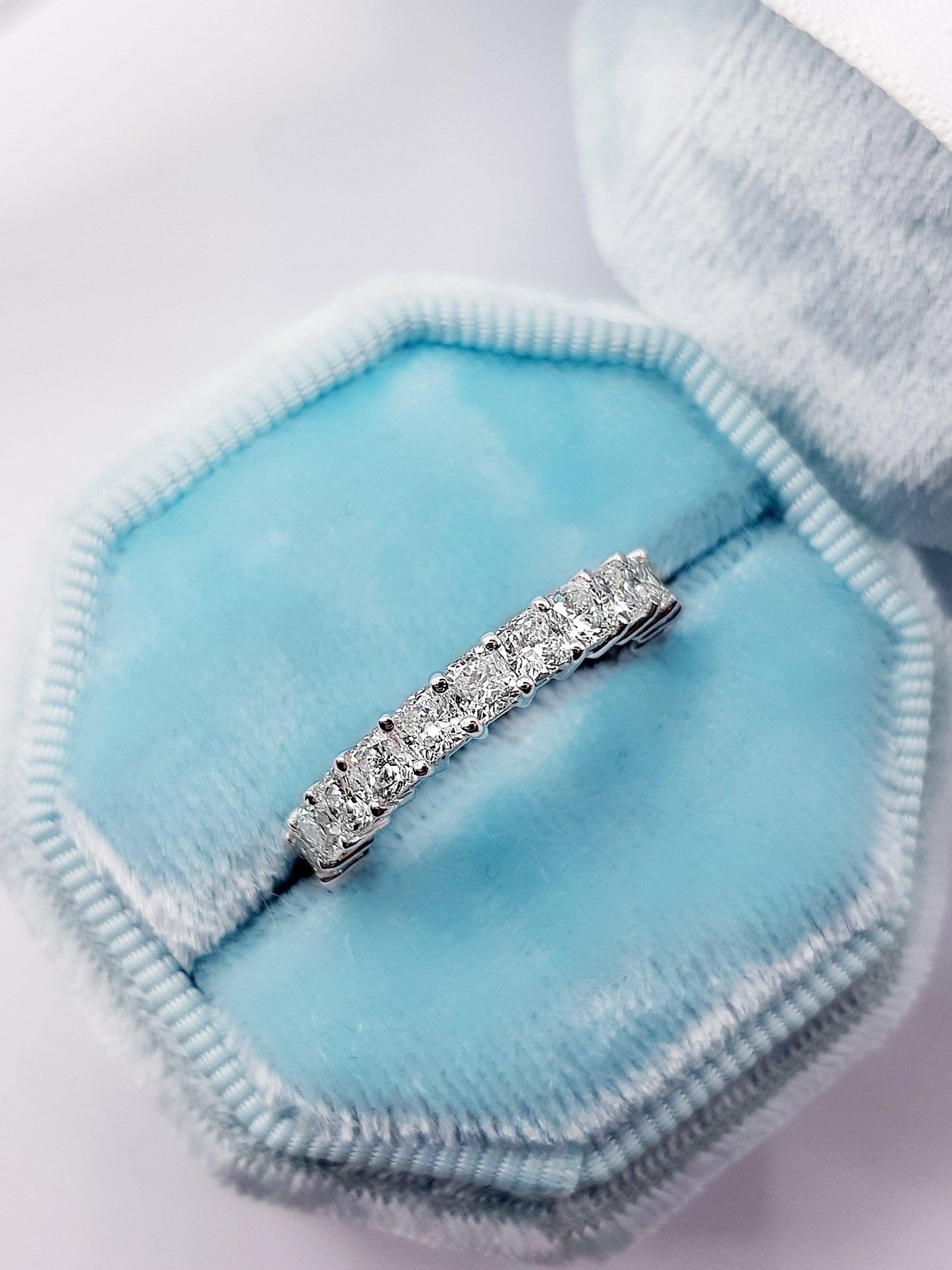 3 ct Cushion Cut Diamond Eternity Band - BenzDiamonds