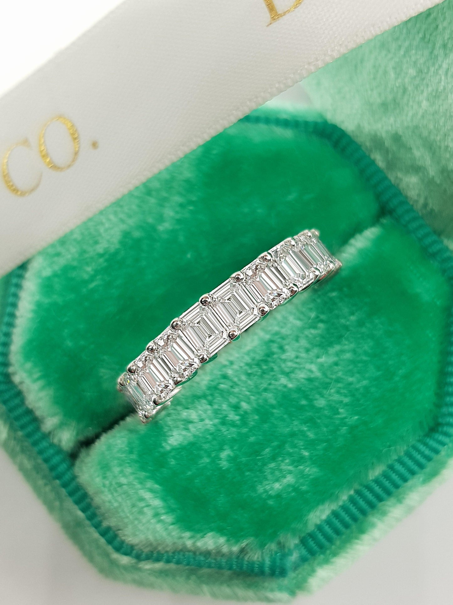 4 ct Emerald Cut Diamond Eternity Band - BenzDiamonds