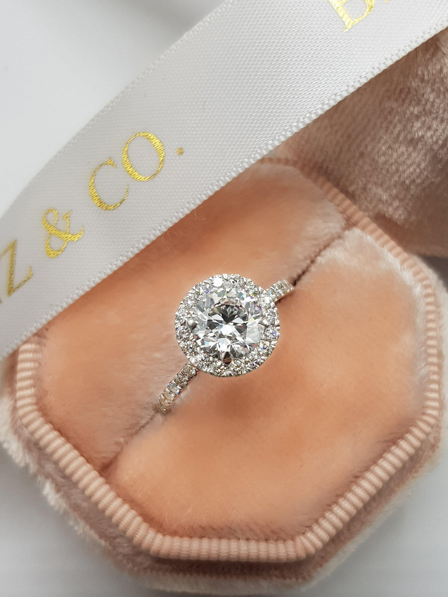 Radiant Cut Halo Diamond Engagement Ring - Gregory Jewellers