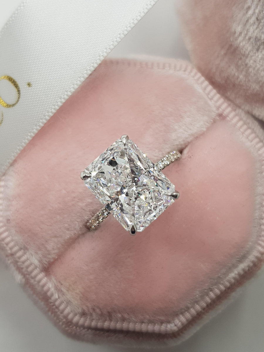 2.50 Carat Classic Radiant Cut Diamond Solitaire Engagement Ring Solid 10k  Yellow Gold – BrideStarCo