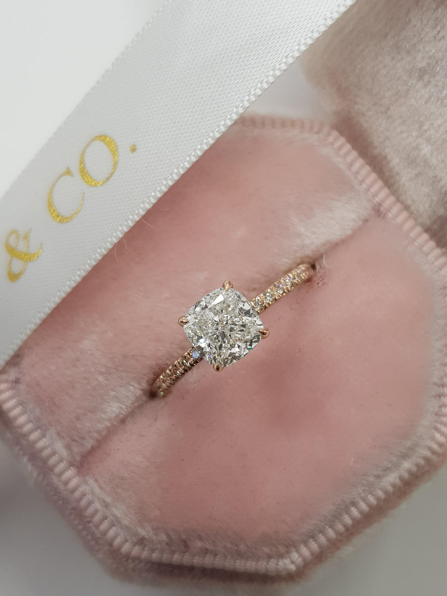 Princess Cut Diamond Engagement Ring with Halo and Split Shank | Kranich's  Inc