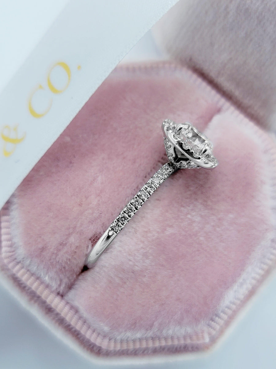 1 Carat Round Brilliant Cut Diamond Engagement Ring – Benz & Co Diamonds