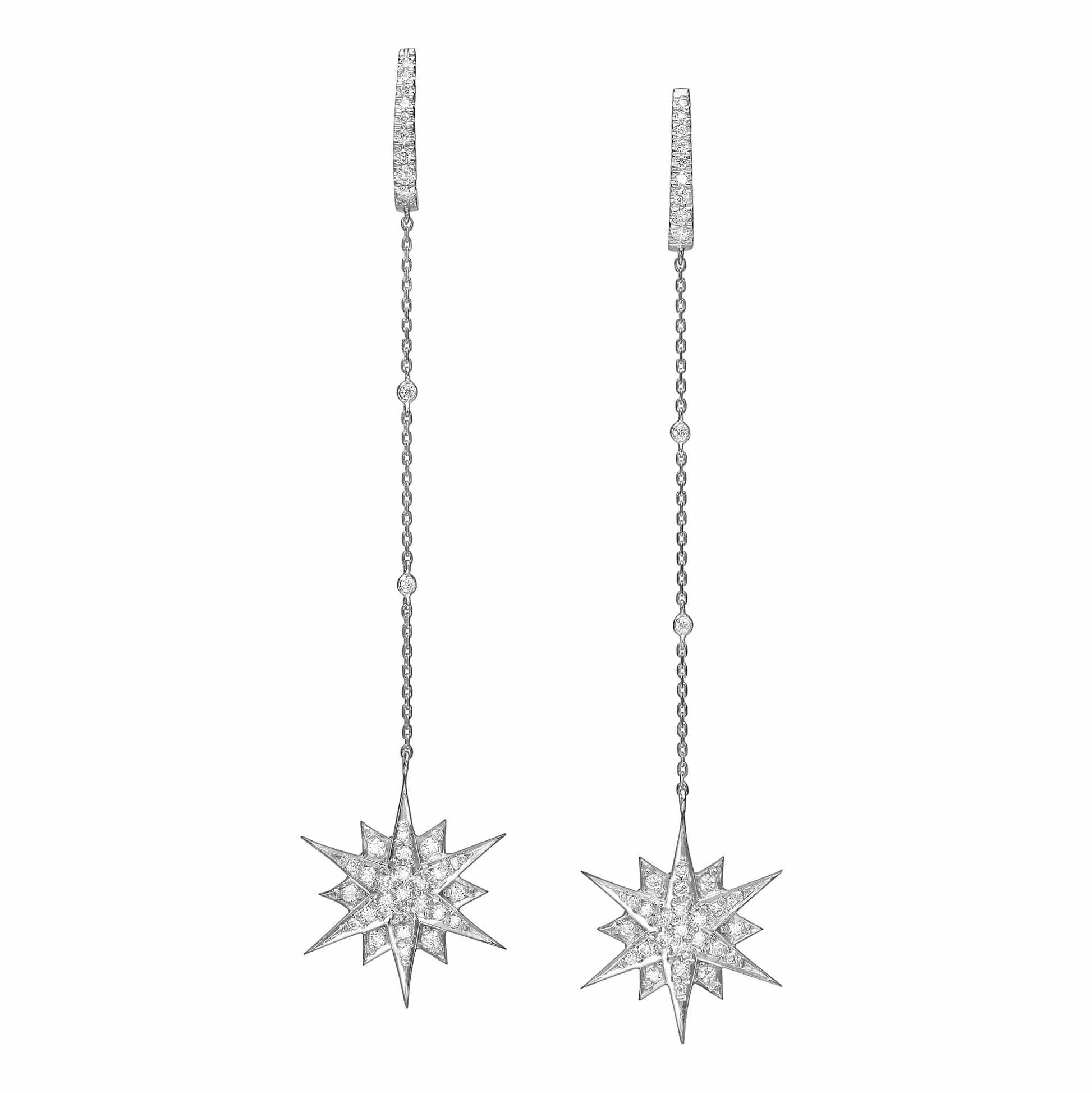 Galaxy Chain Diamond Earrings - BenzDiamonds