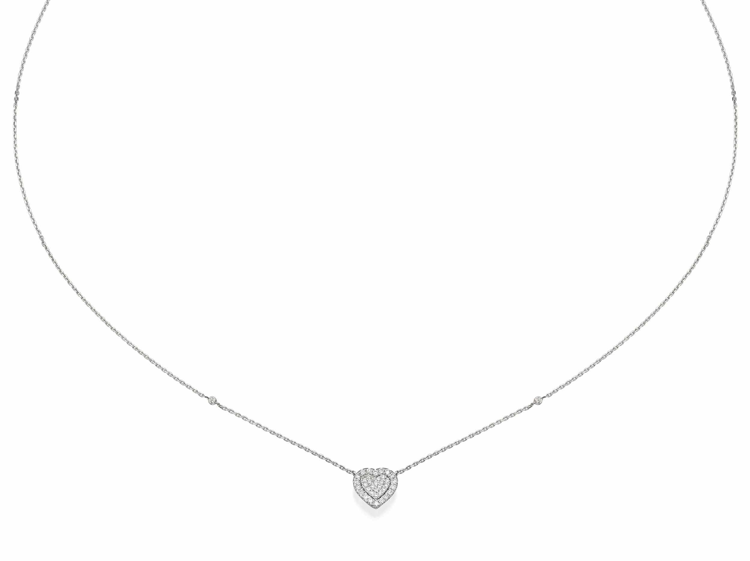 Big Heart Shaped Diamond Cluster Pendant Necklace – Benz & Co Diamonds