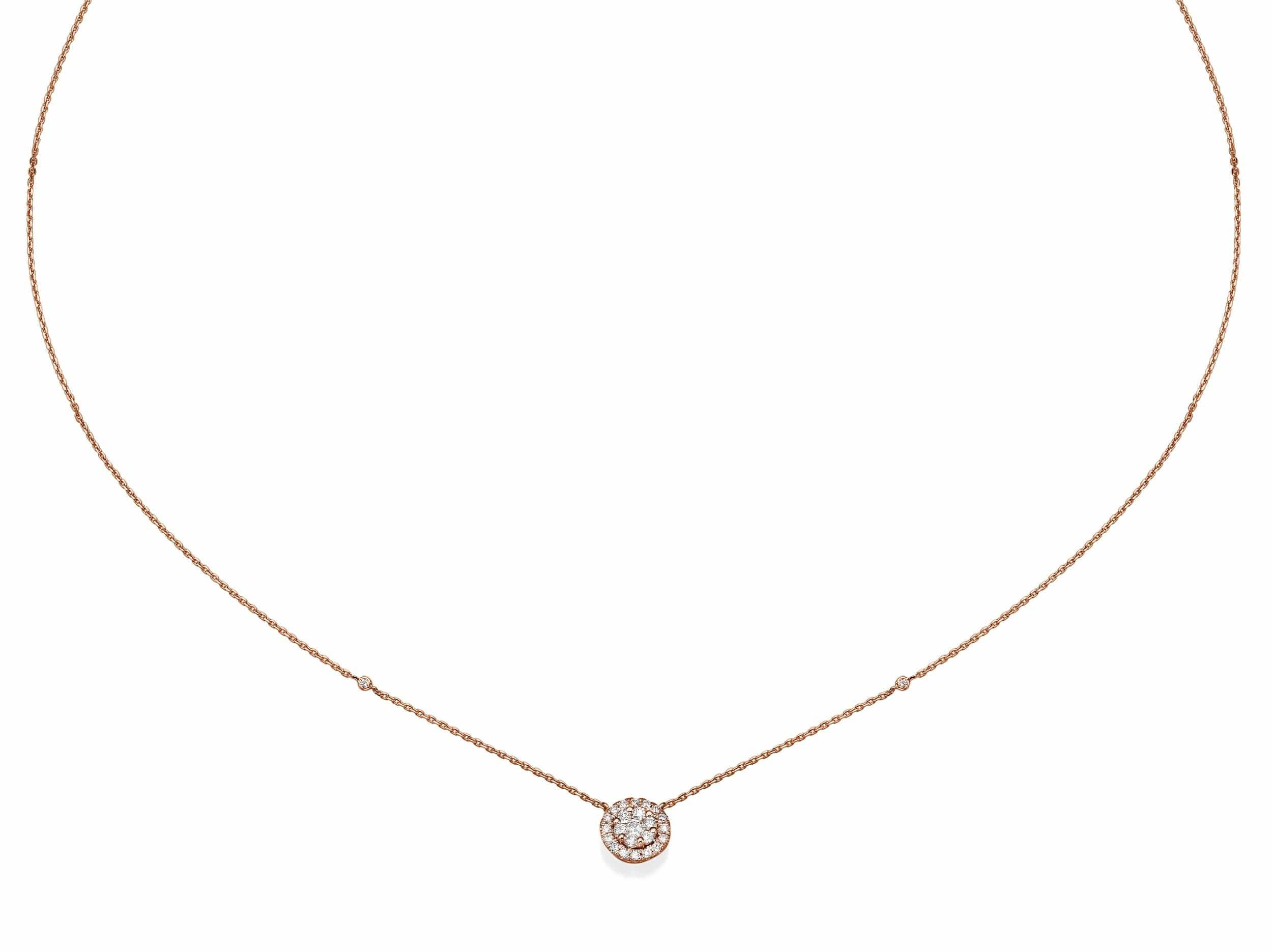 Big Round Shaped Diamond Cluster Pendant Necklace – Benz & Co Diamonds