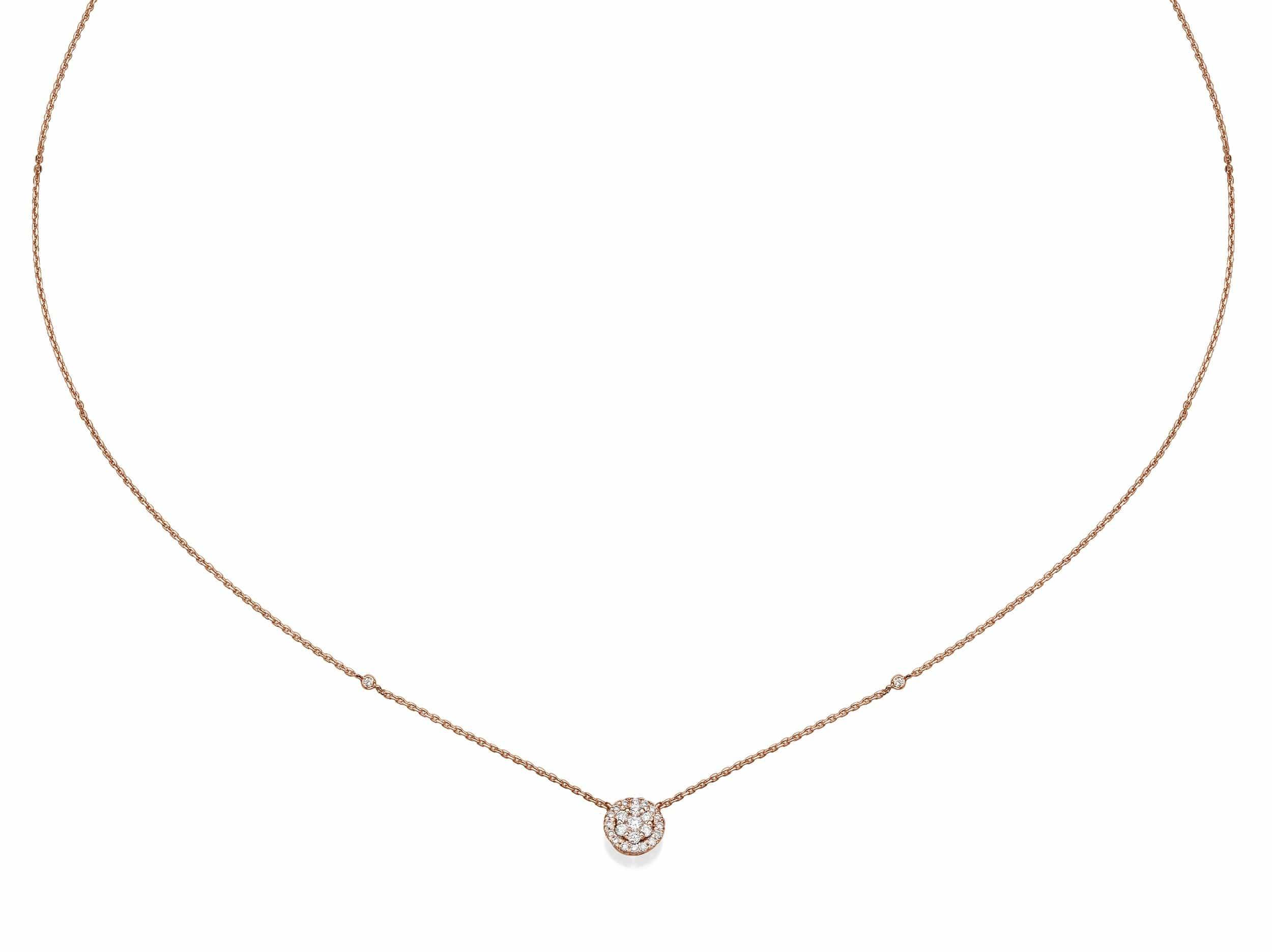 Round Shaped Diamond Cluster Pendant Necklace – Benz & Co Diamonds