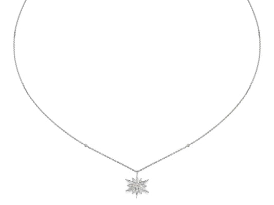 Mid Size Star Diamond Pendant Necklace - BenzDiamonds