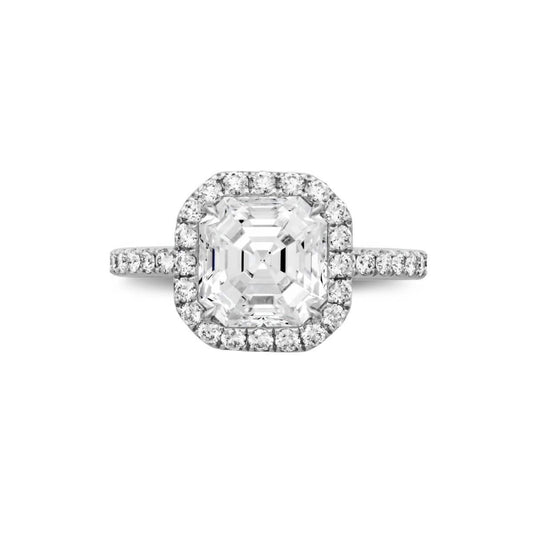 1.45 ct Asscher Cut Diamond Engagement Ring - BenzDiamonds